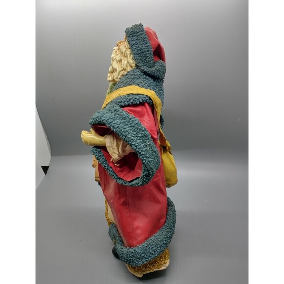 Midwest Imports Santa Father Christmas Figurine Clothtique Bottle Brush Tree - Picture 5 of 8